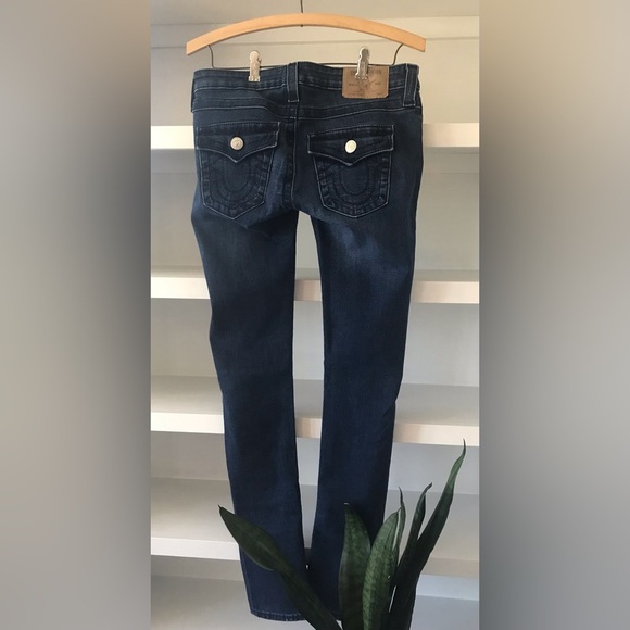 🔥True Religion | Women’s dark denim skinny jeans, back flap pockets, size 27 - Picture 8 of 12